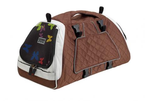 EB Jet Set Pet Carrier, Small, Silver / Brown